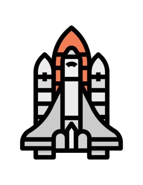 roket ikonu vektör illüstrasyonu