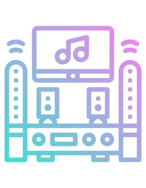 vektör çizgisi düz renkli simge.