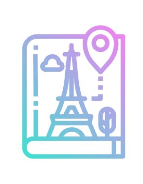 seyahat kavramı simgesi, vektör illüstrasyonu 