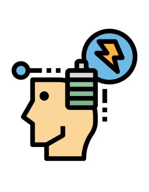 Fişi ve anahtarı olan bir insan kafası.