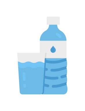 Bir şişe su, vektör illüstrasyon