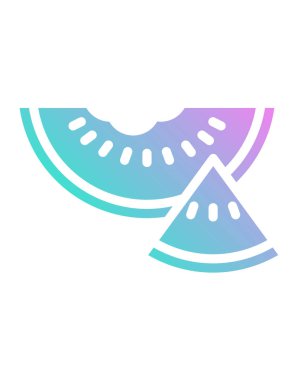 Karpuz simgesi vektör illüstrasyonu 