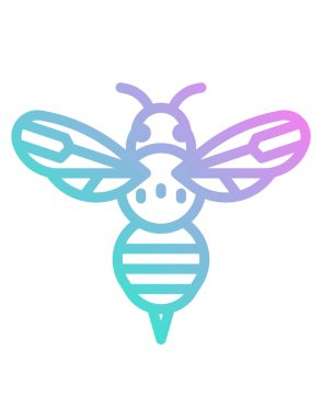 Arı simgesi, vektör illüstrasyonu 