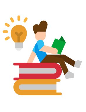 öğrenme konsepti simgesi, vektör illüstrasyonu