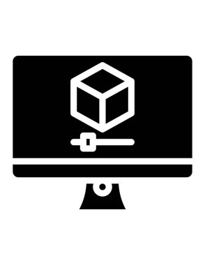 Beyaz arkaplanda TV izleme vektör simgesi