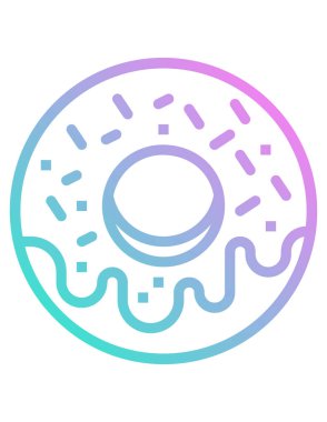 Tatlı simgesi, vektör illüstrasyonu