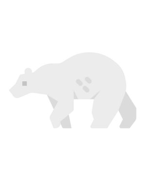 Kutup ayısı siluetinin vektör çizimi