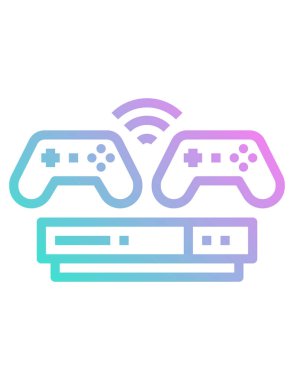 Video oyunu denetleyici simgesi vektör illüstrasyon grafik tasarımı 