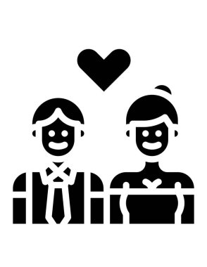 Erkek ve kadın ikon vektör illüstrasyonu