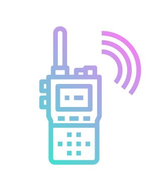 Kablosuz ağın modern düz tasarım simgesinin vektör çizimi