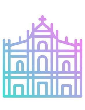 kilise simgesi vektör illüstrasyonu 