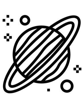 Bilim ve teknoloji çizgi vektör simgesi.