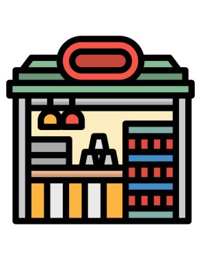 Otel hattı vektör simgesi.