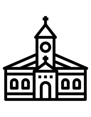 kilise simgesi vektör illüstrasyonu 