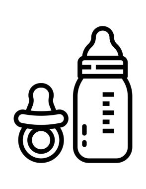 bebek şişe vektör simgesi