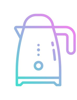 elektrik kettle simgesi vektör illüstrasyonu