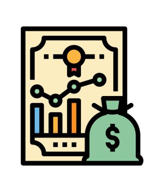 finansal satır vektör simgesi