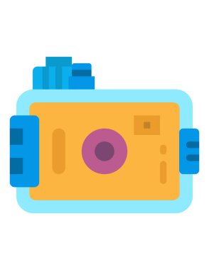 Kamera simgesi, vektör illüstrasyonu