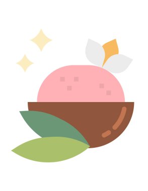 mango meyve düz vektör simgesi