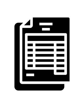 belge simgesi vektör illüstrasyonu