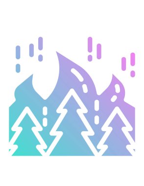 Karlı bir Noel ağacının vektör çizimi