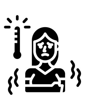 Bir kadın doktor simgesinin vektör çizimi