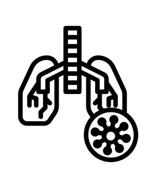 Akciğer zatürreesinin vektör çizimi