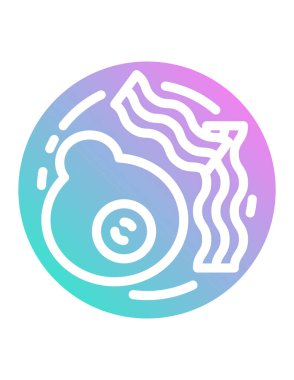 Kahvaltı simgesinin vektör illüstrasyonu