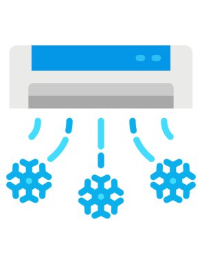 Ticaret setindeki işlemci simgesi. vektör biçimi iki renkli düz sembol, kobalt ve gri renkler, yuvarlak açılardır