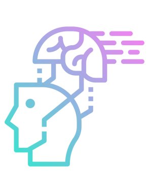 İnsan beyin vektör simgesi