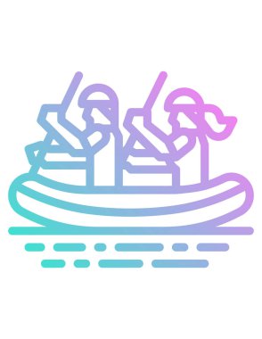 Kanodaki insanların vektör çizimi