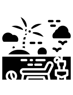 Bir tekne simgesinin vektör illüstrasyonu