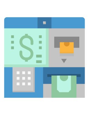 alışveriş ve ödemeler renkli vektör simgeleri