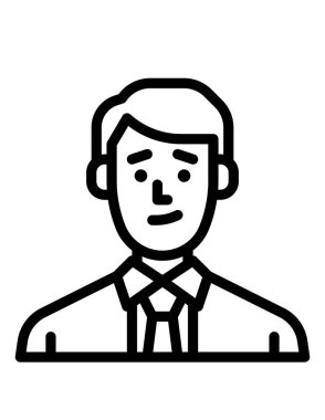 Düz dizaynlı bir iş adamının vektör çizimi