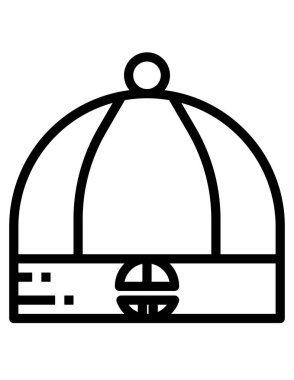 Çin şapkasının vektör simgesi