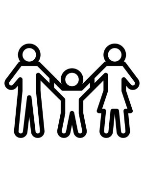 aile simgesi vektör illüstrasyonu