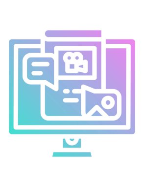 seo modern simgesinin vektör illüstrasyonu