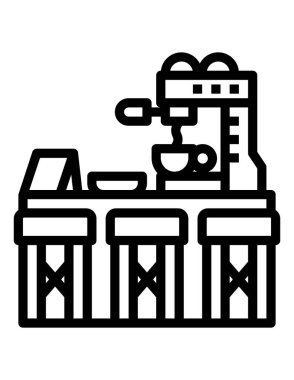 kahve simgesi, vektör illüstrasyonu