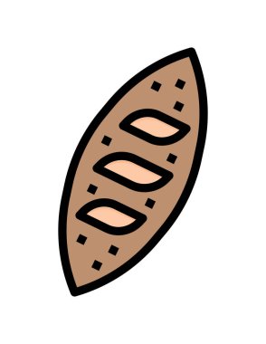 Ekmek simgesinin vektör illüstrasyonu