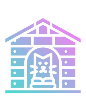 Modern düz tasarım yapı ikonunun vektör çizimi