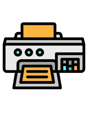 Yazıcı Düz Vektör Simgesi