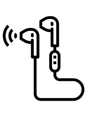 kulaklık simgesi vektör illüstrasyonu 