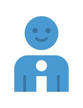 kişi veya avatar, vektör simgesi beyaz üzerinde izole