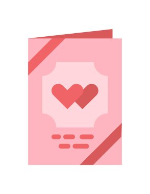 Aşk kartının vektör çizimi