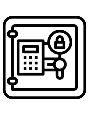 bankacılık ve finans hattı vektör simgesi.