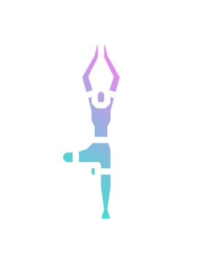 Yoga pozu veren kadın. 