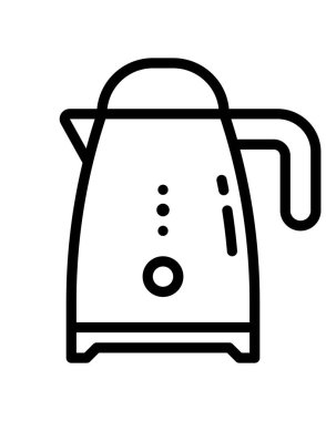 elektrik kettle simgesi vektör illüstrasyonu