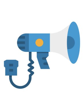 megafon simgesi beyaz arkaplan üzerinde izole 