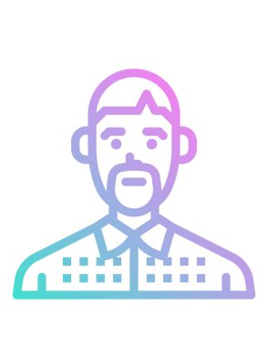 kişi veya avatar, vektör simgesi beyaz üzerinde izole