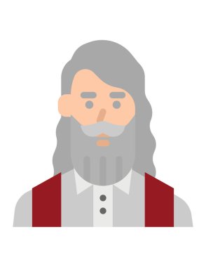 kişi veya avatar, vektör simgesi beyaz üzerinde izole